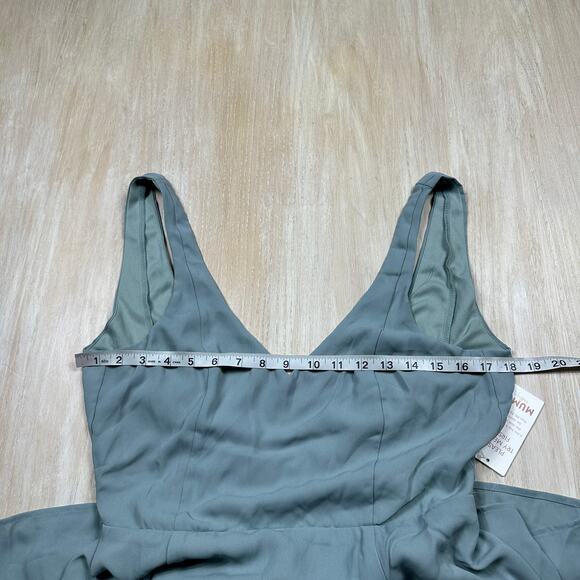 NWT Show Me Your Mumu x BHLDN Sage Green Jenn Maxi Bridesmaid Elegant Dress XL - Picture 4 of 12